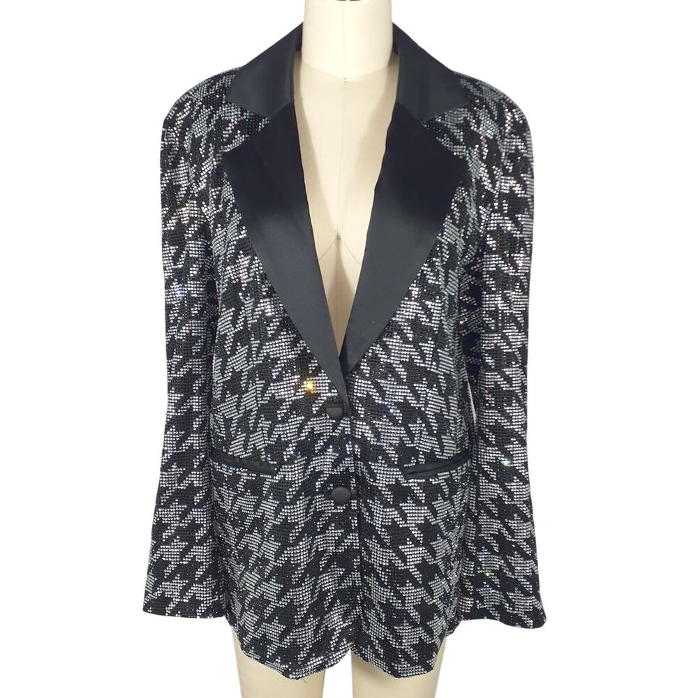 Retrofete Embellished Black Ivy Blazer Size S